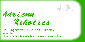 adrienn miholics business card